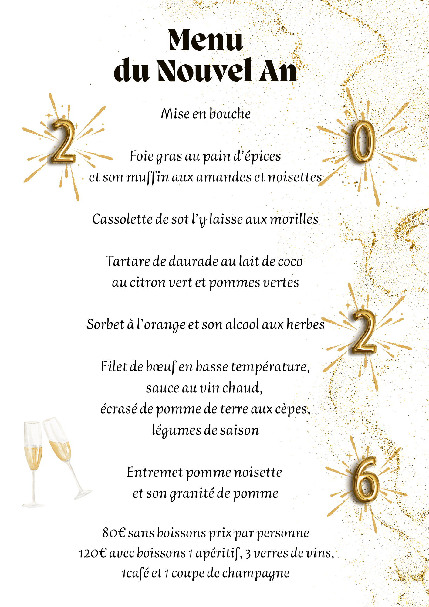 menu nouvel an